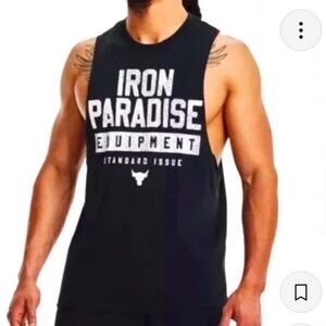 Under Armour Mens Project Rock Iron
Paradise Muscle Tank Top